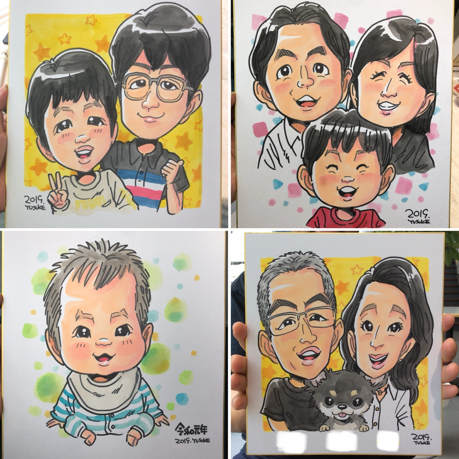 似顔絵イベントin神奈川県南町田、世田谷、あざみ野、新百合ヶ丘